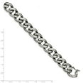 thumbnail image 3 of White Stainless Steel bracelet Chain style Link, Pebbled 8.5 in 15 mm, 3 of 3
