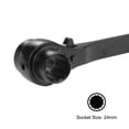 thumbnail image 4 of Uxcell 12 Point Scaffold Ratchet Spanner Ratcheting Socket Wrench 24x30mm Black, 4 of 5