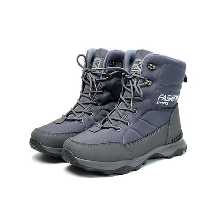 

Ymiytan Women Warm Snow Boots Holiday Boot Men Outdoor Hiking Boots Size 4.5-10 Gray 37