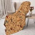 thumbnail image 3 of Rateoe Brown Mushrooms Pattern Flannel Throw Blanket, Ultra-soft Blanket for Bed, Couch, Car, Hypoallergenic Anti-pilling blanket-60"x50"(Vertical), 3 of 6