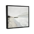 thumbnail image 3 of Beach Foam Coastal Shore Coastal Painting Jet Black Framed Art Print Wall Art, 3 of 6
