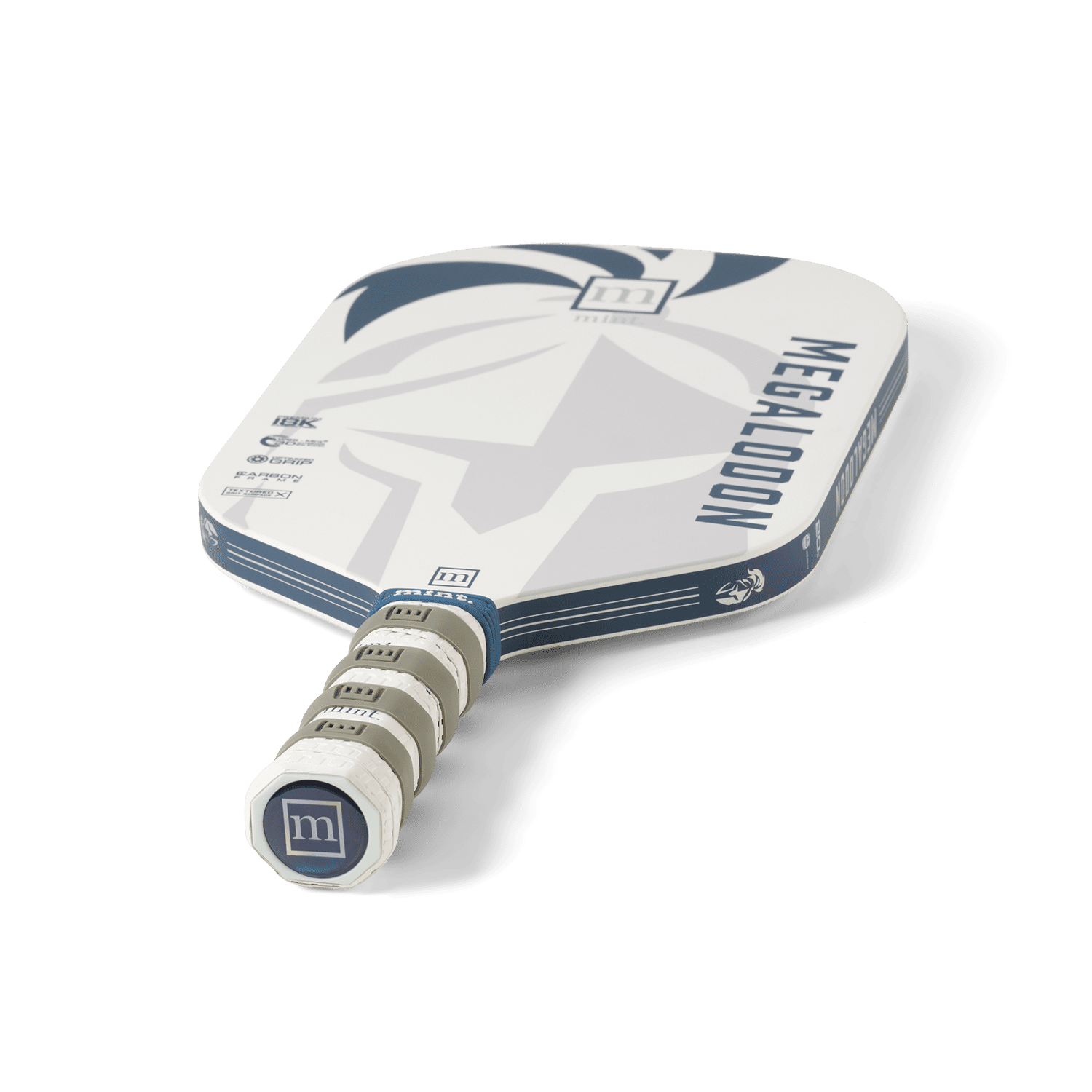 Mint Sport Megalodon Pickleball Paddle, 18K Carbon Fiber Face, 20mm Polypropylene Honeycomb Core, Elongated Handle, USAPA Approved
