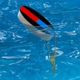 thumbnail image 3 of Thin Blue Red Line Firefighter Police Emergency Response Floating Foam Keychain Fishing Boat Buoy Key Float, 3 of 3
