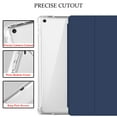 thumbnail image 7 of iPad 10.2 Inch 9 8 7 2021 2020 2019 [iPad 9th / 8th / 7th Gen ] A2197 A2270 A2602 Smart Magnetic Trifold Printed Pencil Holder Transparent Soft Silicone TPU Back Cover - Navy Blue, 7 of 7