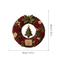 thumbnail image 2 of Punch Needle Kit for Beginners Christmas Wreath with Fabric and Wooden Needle, Set of 1, Red and Green, for Holiday Home Decor, Diy Craft Kit, 2 of 4