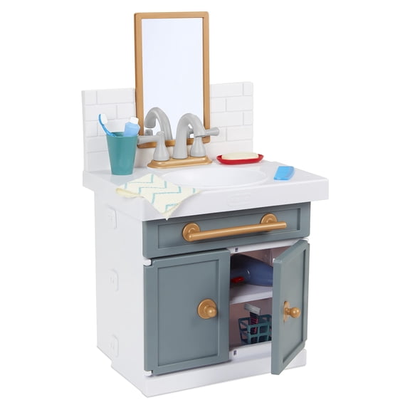 Lavabo de baño Little Tikes First con grifo y 12 accesorios