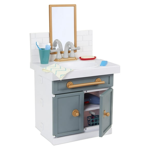 Lavabo de baño Little Tikes First con grifo y 12 accesorios
