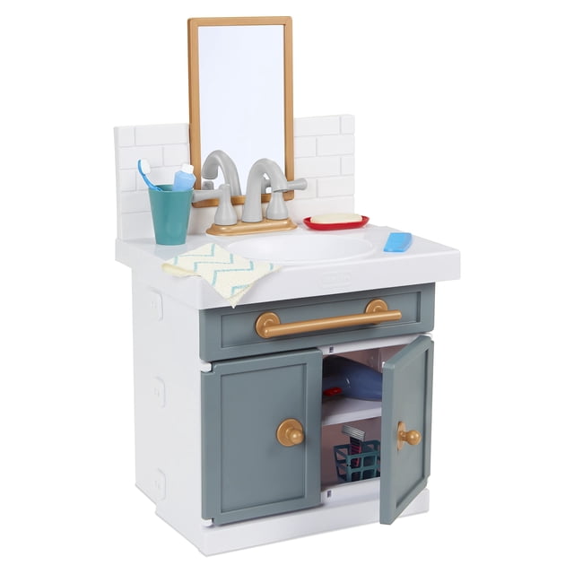 Lavabo de baño Little Tikes First con grifo y 12 accesorios