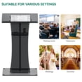 thumbnail image 2 of Dextrus Podium Stand 47 inches Tall,Acrylic Portable Podium Pulpits for Churches, Wedding, Classroom, Conference, Lecterns & Podiums Portable with Reading Surface & Storage Shelf Floor, 2 of 8