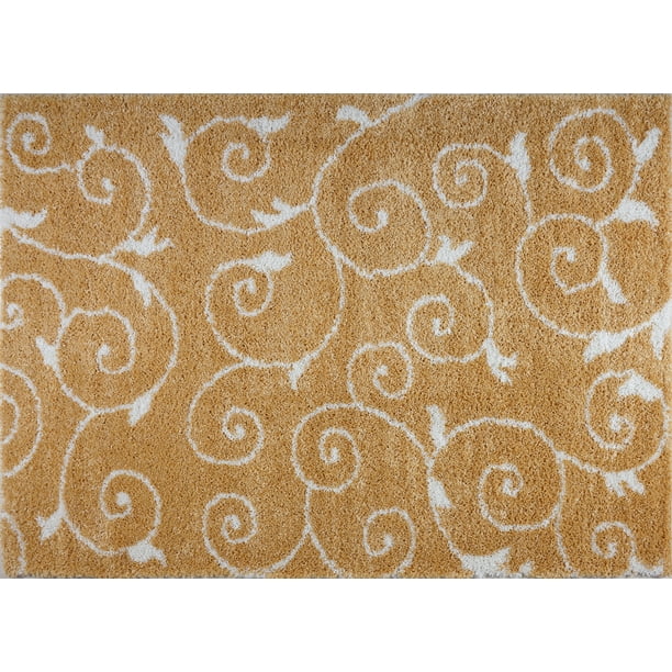 Ladole Rugs Shaggy Rabat Abstract Pattern Sustainable Spirals Style
