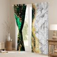 thumbnail image 3 of jejeloiu Fulid Stripe Artwork Curtains Pack of 2 (42x84 Each),Abstract Marble Aesthetic Curtains Blackout,Green Black White Bedroom Curtains For Kids,Microfiber Bedroom Decor, 3 of 6