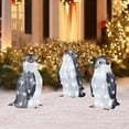 thumbnail image 3 of 3 PCS Christmas Penguin Acrylic 50 LEDs Light Up Outdoor Figurine Decor (Small), 3 of 6