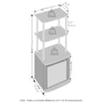 thumbnail image 2 of 2-Tier Tall Side Table Display Rack with No Heat Decorative Electric Fireplace, 2 of 6