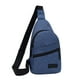 thumbnail image 2 of Bolsa de pecho para viajar | Mochila mensajera Mini Crossbody de tela Oxford | Correa ajustable, bolsillos de varias capas, encaja en el móvil | Negro gris azul marino 30x17x5cm, 2 of 7