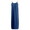 thumbnail image 5 of Girls Dress Backles Slinen-Cotton Dress Summer Boho Trendy 2055 Vacation Casual Flowy Sundresses, 5 of 6