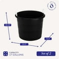 thumbnail image 4 of Homz 17 Gallon Rope-Handled Storage Tub, Black, Set of 2, 4 of 10