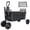 Black + Steel, variant on Fishing Cart Beach Cart Collapsible Wagon 9.85'' All-Terrain Wheels for Sand, Heavy Duty Garden Cart with Rod Holders,Umbrella Holder and Storage Pockets, 550lb Large Capacity (Black)