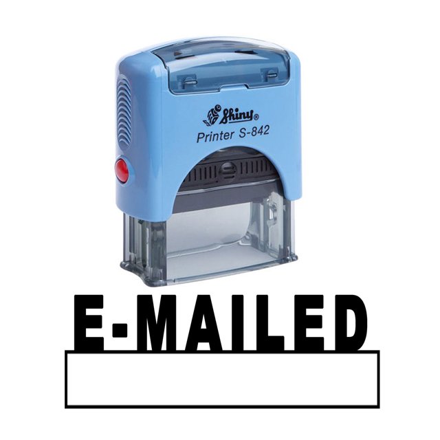 Printtoo E-MAILED Self Inking Rubber Stamp Custom Shiny Office Stationery Stamp