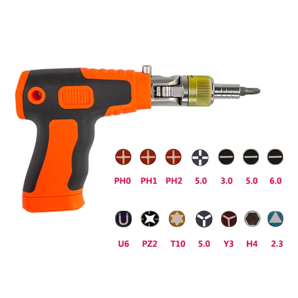 Multi Screwdriver Set Multi Angle Electric Screwdriver Guns Magnetic Bit Ratchet Screwdriver Set 14Pcs Screwdriver Bit