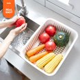 thumbnail image 4 of Hyasfey Double Layer Kitchen Strainer Colander Set Food Grade BPA Free Vegetable Washing Bowl Multifunctional Fruits Drain Basket, 4 of 7
