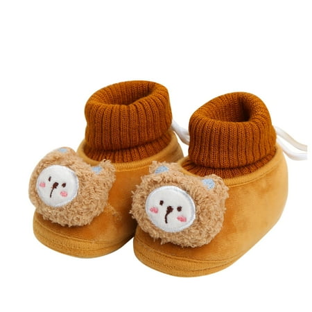 

Winter Children Toddler Shoes Boys And Girls Floor Shoes Comfortable Warm And Cute Cartoon Bunny Penguins