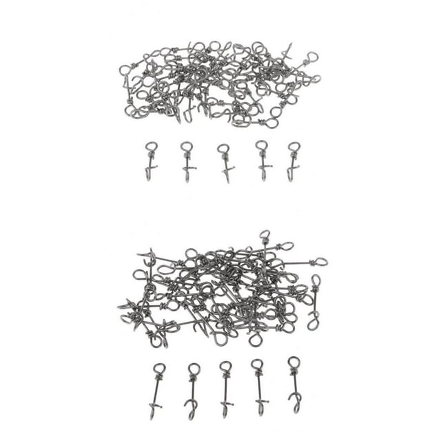 Clips de Pesca Sunnimix de Acero Inoxidable 100 Unids con Broche de Presión
