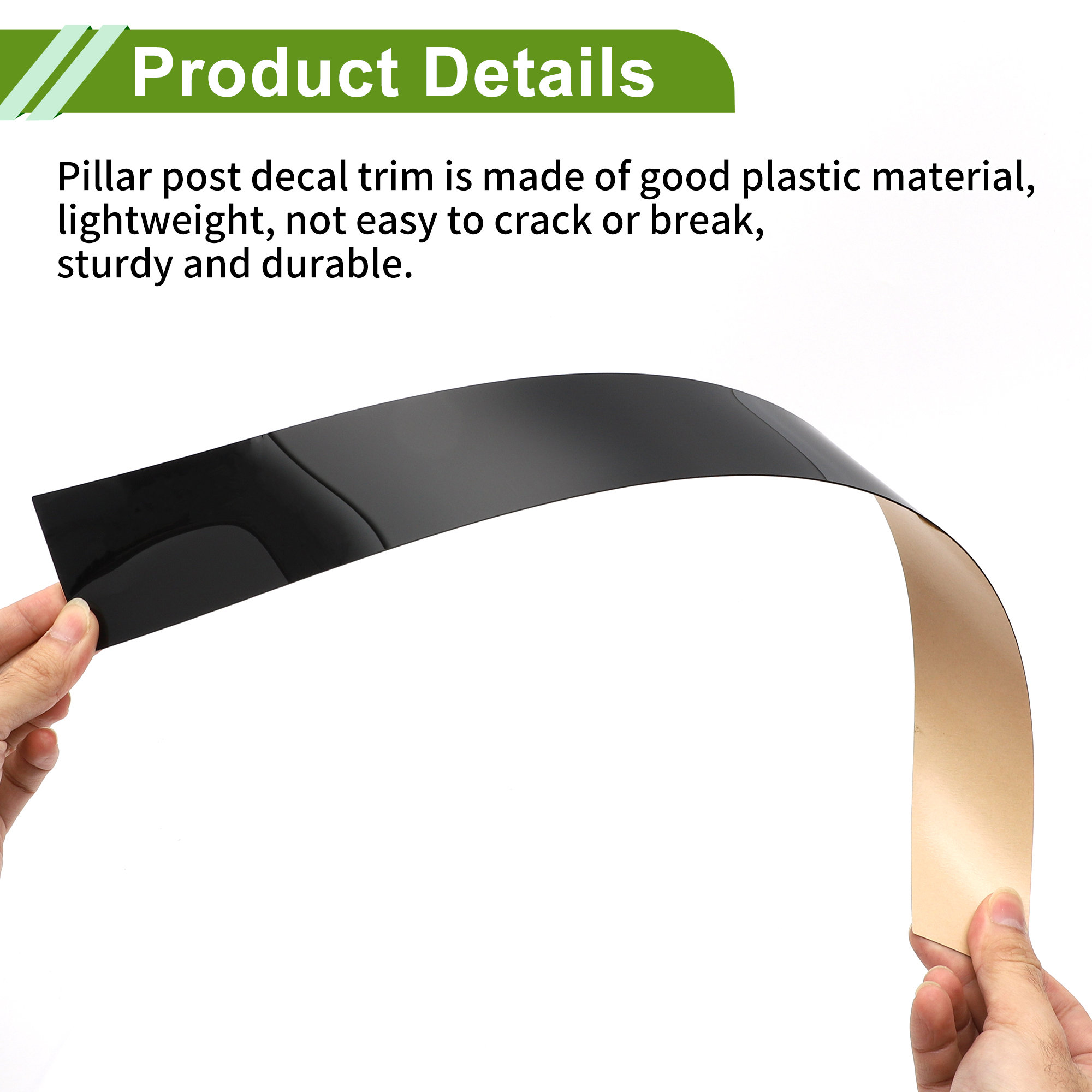 Unique Bargains 4Pcs Anti Scratch Sticker Window Trim For Dodge 2019-2023 Black
