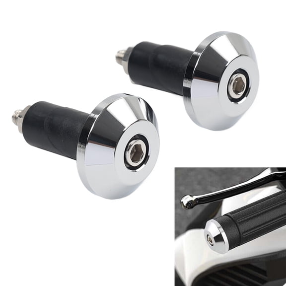NS Motorcycle 7/8" 1" Handlebar Handle Bar End Cap Grip Plug Aluminum Chrome For Universal For Honda For Kawasaki For Ducati For Suzuki