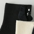 thumbnail image 2 of Ribbed Ankle Socks with 3D Puppy Ear Detail and Embroidered Dog Face - Black, 2 of 3