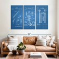 thumbnail image 2 of Elephant Stock Dental Clinic Tools Blueprint Wall Art - Horizontal Multi Panel Canvas - Living Room Wall Decor - Patent Multi Panel - Blue And White Decor - 65" x 42", 2 of 4