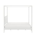 thumbnail image 4 of Haven Canopy Bed with Square Post and Wood Headboard (Queen), White, 4 of 9