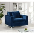 thumbnail image 6 of Meridian Furniture Modern Naomi Velvet Accent Chair in Navy, 6 of 7