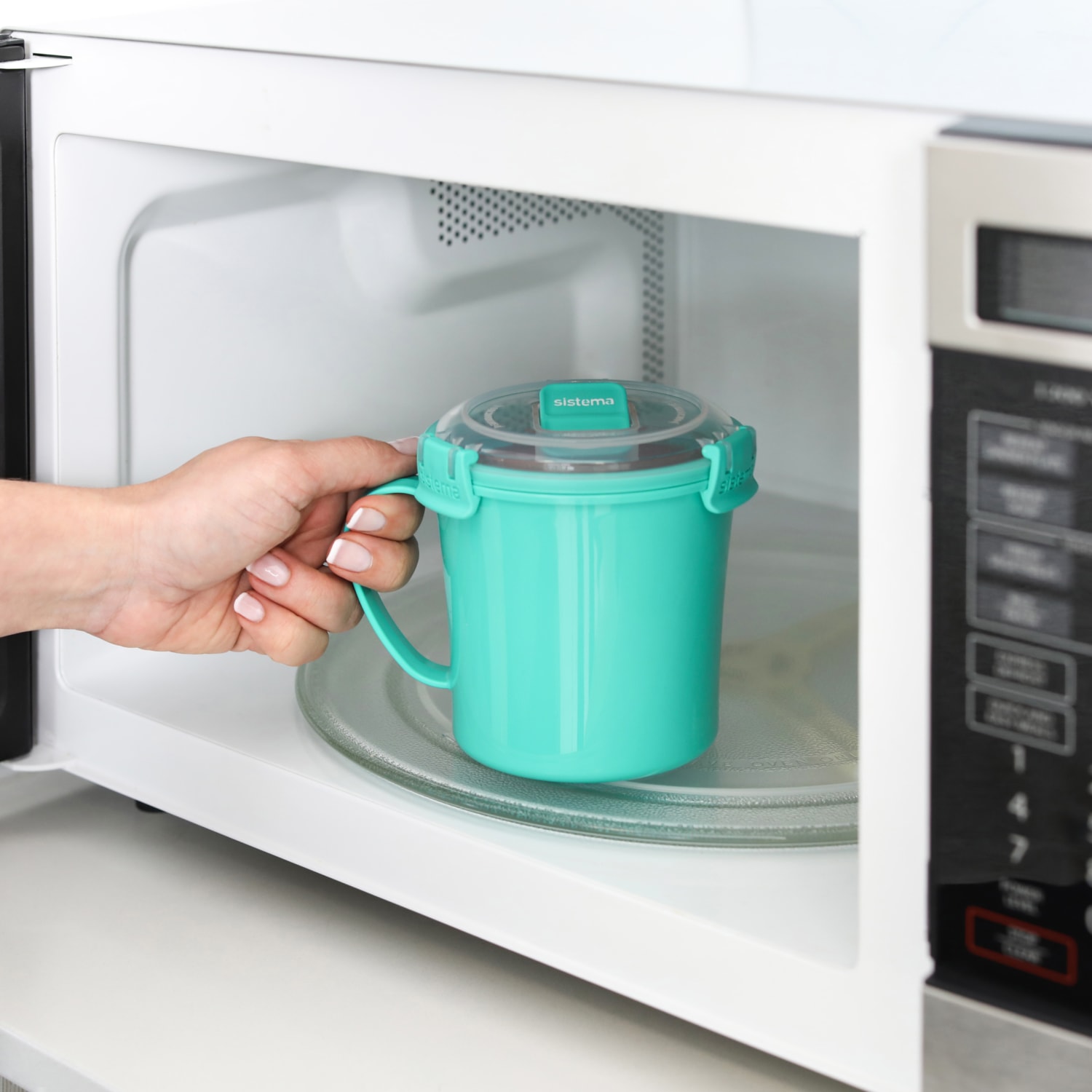 Sistema Microwave Soup Mugs - 3-Pack BPA-Free Containers With Steam Vents, 656ml Each