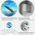 thumbnail image 5 of Designart 'Humpback Whale Jumping Out of Sea' Farmhouse Circle Metal Wall Art 29x29 - Disc of 29, 5 of 5