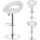 thumbnail image 2 of Taburete de Bar Juego de 2, Taburete con asiento redondo, Taburete de cocina Giratorio en 360° con Respaldo y Reposapiés - Blanco esquí esquí Gafas de esquí, 2 of 5