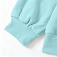 thumbnail image 6 of Piuwrlz Girls 2PC Sweatshirt Sets Kids Plain Outfit Sets Sweatshirts and Pants Light Blue Size 7-8 Years, 6 of 10