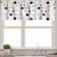 thumbnail image 3 of Ambesonne Abstract Valance & Curtain, Hollow Full Polka Dots, 55"x45", Chocolate and Dark Grey, 3 of 7
