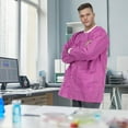thumbnail image 3 of Disposable Lab Jackets, SMS Material, Hip Length, 3 Pockets, 50 Pack – Small, Pink, 3 of 7