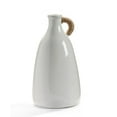 thumbnail image 1 of White Vase with Hemp Rope Handle, 1 of 1