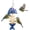 Large, variant on Fish Bones Hanging Bird Feeder, Skeleton Style Outdoor Feeder for Wild Birds, Garden Yard Balcony Decoration (Small)