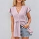 thumbnail image 4 of Camisetas de Manga Larga de Ajuste Seco para los Hombres, Suelto Casual Hoja Hueca Manga Cuello en V Manga Corta Superior para el Uso Diario de las Mujeres, 4 of 7