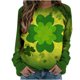 thumbnail image 1 of Camisas informales de manga larga para mujer, sudadera de cuello redondo con estampado de St Patrick Vintage, Tops holgados Fridja  czfsfas724, 1 of 5