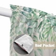 thumbnail image 4 of Eucalyptus Leaves Swag Curtains for Kitchen/Bedroom/Living Room, Sage Green Summer Botanical Weeping Rustic Scalloped Curtains 63 Inch Long, Window Swag Topper Curtains Valances 2 Panels Set 36"x63", 4 of 8