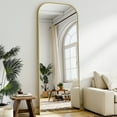 thumbnail image 2 of BEAUTYPEAK 21"x57" Rounded Top Full Length Mirror Floor Mirror,Gold, 2 of 9
