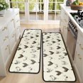 thumbnail image 4 of Kitchen Rugs Sets Of 2,Beige Chicken Sketch Pattern Anti Fatigue Kitchen Mat Rugs Non Slip Washable,Decorative Kitchen Floor Mats for Kitchen,Sink,Laundry,17"x47"+17"x47", 4 of 5