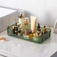 thumbnail image 4 of Dosaele Metal Handle Makeup Organizer Makeup Storage Tray with Metal Handle Capacity Countertop Organizer for Neat Organized Cosmetic Storage for Bathroom, 4 of 8