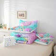 thumbnail image 6 of Manfei Kids Kawaii Mermaid 7-Piece Twin Bedding Sets, Pink Blue Bedding Comforter Set, Kawaii Jellyfish Starfish Reversible Sheet Sets, Microfiber Bedroom Decor, 6 of 8