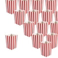 thumbnail image 6 of 100-Pack Red/White Paper Popcorn Boxes - Movie Night & Birthday Party Supplies for Candy, Snack Bar Decor | Carnival Concession Essentials(Red), 6 of 6