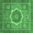 thumbnail image 1 of Ahgly Company Indoor Square Abstract Emerald Green Modern Area Rugs, 8' Square, 1 of 4