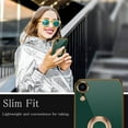 thumbnail image 5 of Case for iPhone XR Case 6.1" Slim Silicone Electroplated Bumper Cover with Ring Stand Shockproof Impacted Holder Soft Flexible TPU Phone Cases - Green, 5 of 9